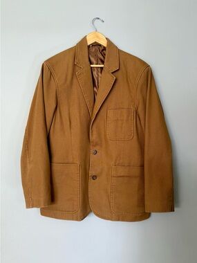 Duluth Trading Co Fire Hose Presentation Jacket Mens Large Brown Canvas Heavy